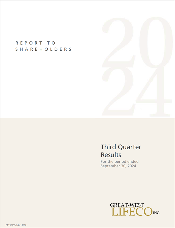 3rd Quarter 2024 - Report to Shareholders